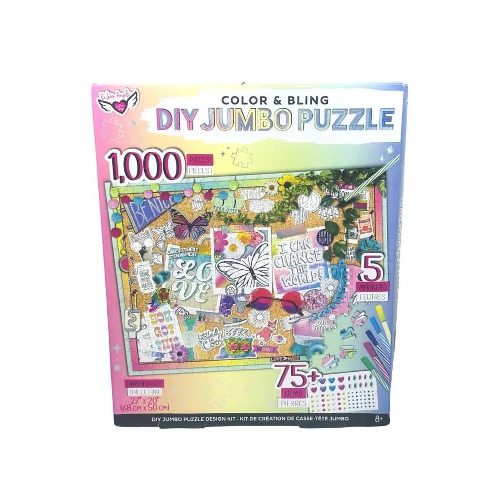 Fashion Angels Color & Bling DIY Jumbo Puzzle Design Kit - 1000 Pieces - 2 Kits